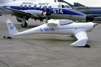 G-BKSK @ EGDG - QAC Quickie Q-2 [PFA 094A-10765] G-SAHI   Trago Mills SAH-1 [SAH1-001] RAF St Mawgan~G 08/08/1984. From A Slide. - by Ray Barber