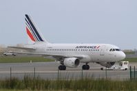 F-GUGJ @ LFRB - Airbus A318-111, Push back, Brest-Bretagne Airport (LFRB-BES) - by Yves-Q