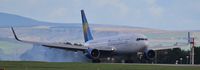 G-TCCB @ EGCC - Boeing 767-31K of Thomas Cook taxing off Runway 23R via taxiway Alpha - by iestyn2000