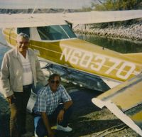 N60370 @ HII - Elton Eddy getting checked out in N60370 with Instructor Joe Laplaca Lake Havasu. 1992. - by Clayton Eddy