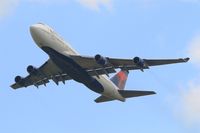 N665US @ LFPG - Boeing 747-451, Take off Rwy 27L, Roissy Charles De Gaulle Airport (LFPG-CDG) - by Yves-Q