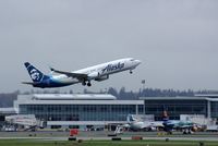 N577AS @ YVR - On its way to Seattle in its latest colour scheme - by metricbolt