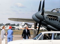 G-ASKH @ EGVI - At the 1976 International Air Tattoo Greenham Common, copied from slide. Group Captain Sir Douglas Bader looking on. - by kenvidkid
