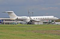 N524VE @ EGFF - G550, Valero Services Inc San Antonio Texas based, previously N324GA, seen departing runway 12 en-route to Salzburg.
