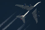 G-XLED - 9/10/2016 British Airways Airbus A380 G-XLED passes overhead Lancashire, England,UK at 35,000ft returning to London Heathrow from SFO as BA286. 
Photo taken from the ground using telescope and Pentax K-5. - by radiostationx