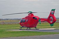 G-WASS @ EGCK - EC-135T-2+, Caernarfon based, Wales Air Ambulance, call sign Helimed 61, previously D-HECL, seen parked up.