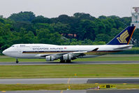9V-SMP @ WSSS - Boeing 747-412 [27067] (Singapore Airlines) Singapore-Changi~9V 13/09/2004 - by Ray Barber