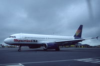 G-EPFR @ EGGD - Airbus A320-231 of Skyservice USA at Bristol Airport, UK, 1999 - by Van Propeller