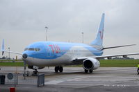 G-TAWS @ EGSH - On stand at Norwich now with TUI logo's. - by Graham Reeve