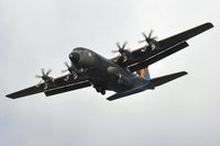 ZH880 @ EGFH - RAF Hercules C.5 aircraft coded 880 of the Brize Norton Transport Wing approaching Runway 22 for a low pass. In 47 Squadron 100th anniversary markings. - by Roger Winser