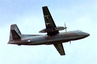 C-7 @ EGVI - Fokker F-27-300M Troopship [10157] (Royal Netherlands Air Force) RAF Greenham Common~ 27/06/1981. From a slide. - by Ray Barber