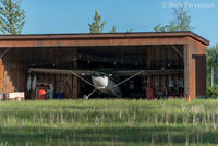 C-FFAD @ CYYD - In private hangar. Angle shot.