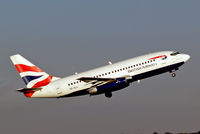 ZS-OLA @ FAJS - Boeing 737-236 [23163] (Comair/British Airways) Johannesburg Int~ZS 19/09/2006 . Taken through the glass of the terminal. - by Ray Barber