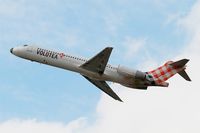 EI-EXA @ LFBD - Boeing 717-2BL, Take off rwy 23, Bordeaux Mérignac airport (LFBD-BOD) - by Yves-Q