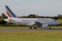 F-GUGG @ LFRB - Airbus A318-111, Take off run rwy 07R, Brest-Bretagne airport (LFRB-BES) - by Yves-Q
