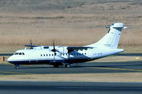 ZS-OSN @ FAJS - Aerospatiale ATR-42-312 [139] (Pelican Air Services) Johannesburg Int~ZS 19/09/2006. Taken through the glas of the terminal plus heat haze. - by Ray Barber