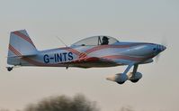 G-INTS @ EGFH - Visiting RV-4 departing Runway 04. - by Roger Winser