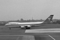 N742TV @ EHAM - Transamerica Airlines Boeing 747-271C taxiing at Schiphol airport, the Netherlands, 1980 - by Van Propeller