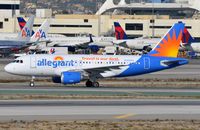 N306NV @ KLAX - Allegiant A319, ex G-EZIA & HB-JZT - by FerryPNL