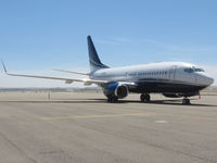 N920DS @ KBOI - Parked on Remote spot 4. This is a Boeing 737, but it keeps popping up as a Bombardier. - by Gerald Howard