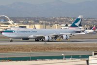 B-LJM @ KLAX - Cathay Pacific B748F coming to a stop - by FerryPNL