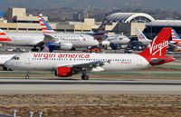 N845VA @ KLAX - Virgin America A320 arrived in LAX - by FerryPNL