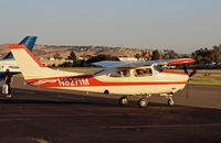 N8271M @ KRHV - Locally-based Cessna T210 taxing to transient at Reid Hillview Airport, San Jose, CA. - by Chris Leipelt