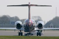 EC-MFJ @ LFRB - Boeing 717-2CM, Push back, Brest-Bretagne airport (LFRB-BES) - by Yves-Q