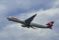 HB-JHG @ LSZH - Swiss International Airlines Airbus A330-343 airplane after take off from Zurich International Airport. - by miro susta