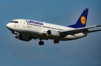 D-ABEC @ ZRH - Lufthansa  Airlines Boeing 737-330 airplane before landing at Zurich International Airport. - by miro susta