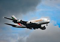 A6-EDK @ LSZH - Emirates  Airlines Airbus A380-861 airplane landing at Zurich International Airport. - by miro susta