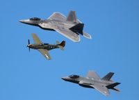 05-4104 @ BKL - Heritage Flight with P-51 and F-35