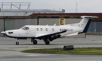 N850SA @ KSQL - Surf Air 2015 Pilatus PC-12/47E taxiing for take-off @ San Carlos Airport, CA - by Steve Nation