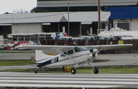 N817 @ KSQL - 1977 Cessna 180K Skywagon visiting from Southern California rolling for take-off @ San Carlos Airport, CA - by Steve Nation