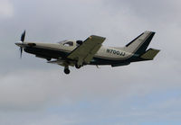 N700JJ @ KSQL - Locally-based 2002 Socata TBM-700 climbing out from San Carlos Airport, CA - by Steve Nation