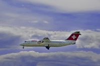 HB-IXR @ ZRH - Swiss International Airlines Avro RJ100 Airplane, Zurich-Kloten International Airport - by miro susta
