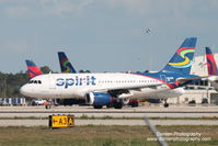 N521NK @ KRSW - Spirit Flight 369 (N521NK) taxis at Southwest Florida International Airport prior to flight to Baltimore-Washington International Airport