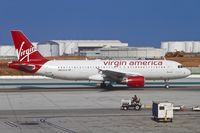N623VA @ KLAX - Virgin America Airbus A320-214, taxiway Sierra KLAX - by Mark Kalfas