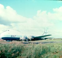 G-AOFW @ EGMC - G-AOFW back-tracking runway 06 , Southend Airport, February 1977 - by Paul Howlen