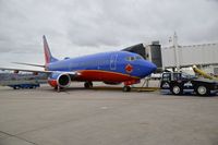 N266WN @ KBOI - Parked at the gate with a Southwest tug ready to go. - by Gerald Howard