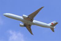C-FNNU @ LFPG - Boeing 777-333ER, Take off Rwy 27L, Roissy Charles De Gaulle Airport (LFPG-CDG) - by Yves-Q