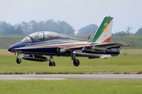 MM54517 @ LFOA - Italian Air Force Aermacchi MB-339PAN, N°2 of Frecce Tricolori Aerobatic Team 2016, Landing rwy 24, Avord Air Base 702 (LFOA) Open day 2016 - by Yves-Q