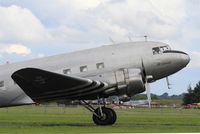 F-AZOX @ LFOA - Douglas DC-3C-S1C3G, Taxiing to parking area, Avord Air Base 702 (LFOA) Open day 2016 - by Yves-Q
