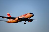 G-LCYO @ ZRH - Swiss International Airlines Airbus A320-214  airplane approaching Zurich-Kloten Interantional Airport, Switzerland - by miro susta