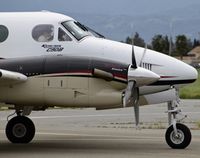 N8096U @ KRHV - Locally-based 1993 Beechcraft King Air C90 taxing out for departure at Reid Hillview Airport, San Jose, CA. - by Chris Leipelt