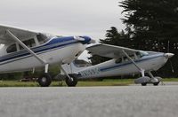 N1653C @ KHAF - 1953 Cessna 180 from Palo Alto parked on the ramp at Half Moon Bay Airport, CA. - by Chris Leipelt