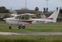 N54102 @ KRHV - Locally-based 1981 Cessna 172P landing at Reid Hillview Airport, San Jose, CA. - by Chris Leipelt