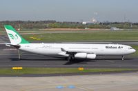 EP-MMC @ EDDL - Mahan A343, ex 9V-SJO and A4O-LJ. - by FerryPNL