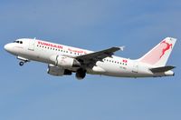 TS-IMJ @ EDDL - Tunis Air A319 departing. - by FerryPNL