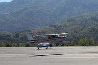 N714HH @ SZP - 1977 Cessna 150M, Continental O-200 100 Hp, takeoff climb Rwy 22 - by Doug Robertson
